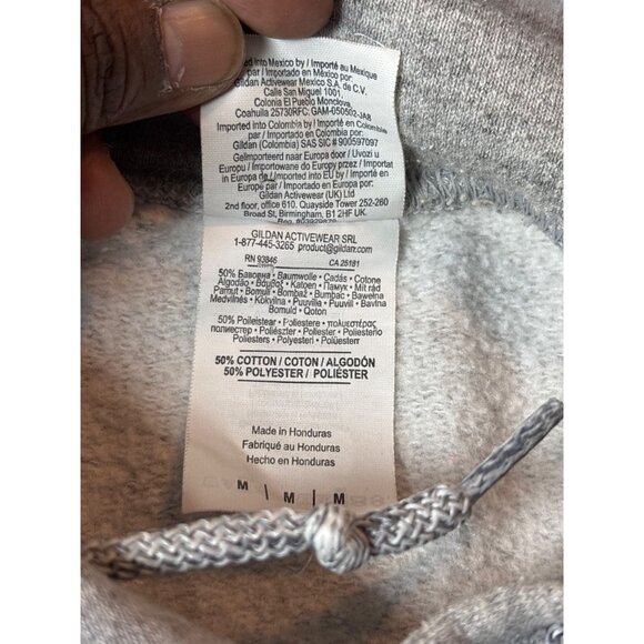 Los Angeles Graphic Gray Hoodie Sweatshirt Size L - Picture 9 of 9